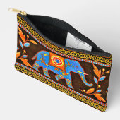 Blauwe etnische olifant etui (Open)
