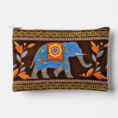 Blauwe etnische olifant etui (Voorkant)
