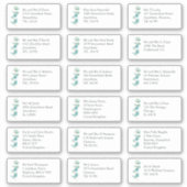 Blauwe EucaIyptus Individuele ontvanger Naam Adres Sticker (Voorkant)