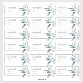 Blauwe Eucalyptus Sprig Gast Adresetiketten Sticker