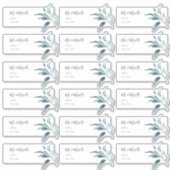 Blauwe Eucalyptus Sprig Gast Adresetiketten Sticker (Voorkant)