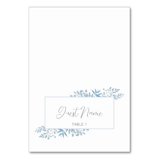 Blauwe eucalyptus Weddenschap escorte Plaatskaarte Kaart (Voorkant)