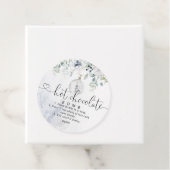 Blauwe eucalyptusbom bedankjes labels (In situ)