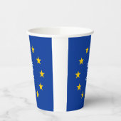 Blauwe Europese vlag - aangepaste papierbekertjes Papieren Bekers (Links)