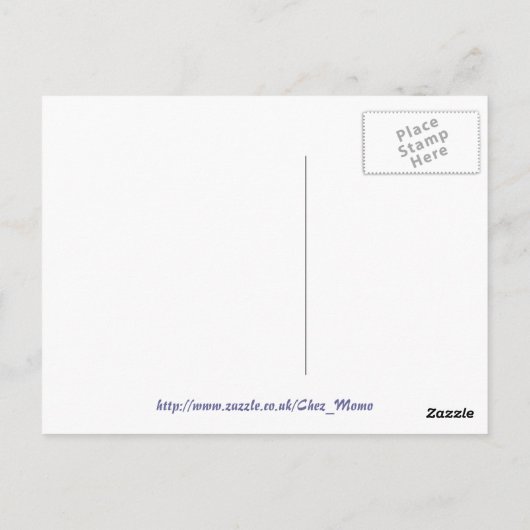 Blauwe exotische vlinder briefkaart (Achterkant)