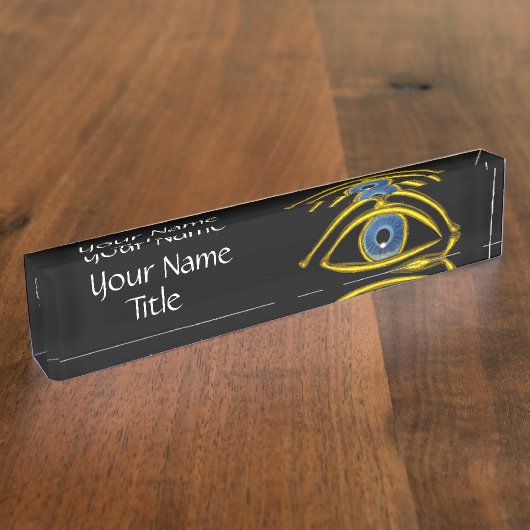 BLAUWE EYE Doctor, Oculistisch Oogheelkundig symbo Naambordje (Zijkant)