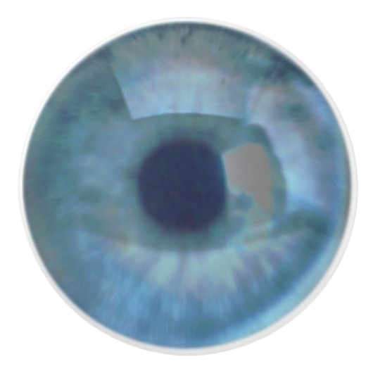 Blauwe eyeball keramische knop (Voorkant)