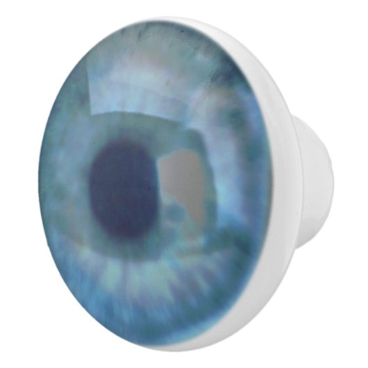 Blauwe eyeball keramische knop (Rechts)