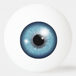 Blauwe eyeball  pingpongbal