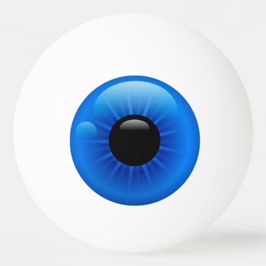Blauwe eyeball pingpongbal (Voorkant)