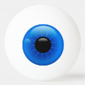 Blauwe eyeball pingpongbal (Achterkant)