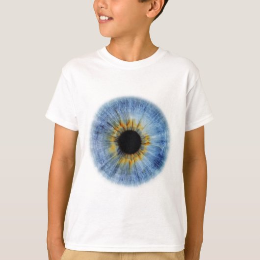 Blauwe eyeball t-shirt (Voorkant)
