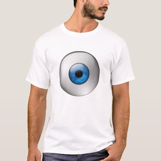 Blauwe eyeball t-shirt (Voorkant)