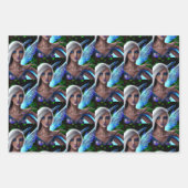 Blauwe Eyed Fairies | Sprookje mystiek etherisch Inpakpapier Vel (Voorkant 3)