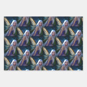 Blauwe Eyed Fairies | Sprookje mystiek etherisch Inpakpapier Vel (Voorkant 2)