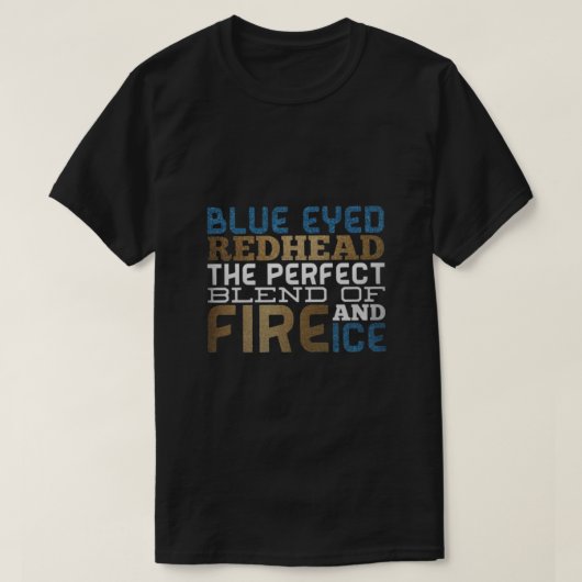 BLAUWE EYED REDHEAD T-SHIRT (Design voorkant)