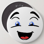BLAUWE EYED RONDE BUTTON 6,0 CM (Voorkant /achterkant)