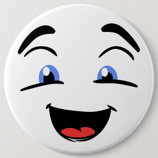 BLAUWE EYED RONDE BUTTON 6,0 CM (Voorkant)
