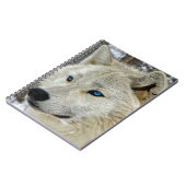 Blauwe eyed White Wolf-laptop Notitieboek (Linkerzijde)