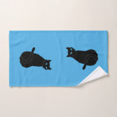 Blauwe Eyed Zwarte Kat Badhanddoeken - Uw kleuren Bad Handdoek (Handdoek)