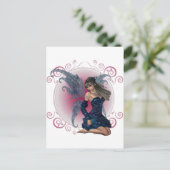 Blauwe Faerie Briefkaart (Staand voorkant)