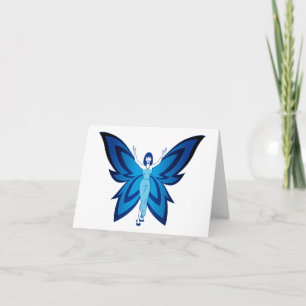Blauwe Faery notakaarten (inbegrepen enveloppen) Kaart