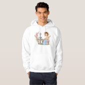  blauwe Faery Pixel Art Hoodie (Voorkant volledig)