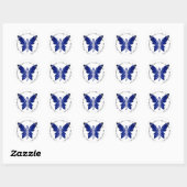 Blauwe Faery ronde Sticker (Vel)