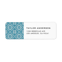 Blauwe Fair Isle Trui gebreid patroon Kerstmis