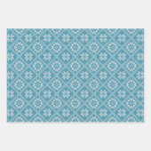 Blauwe Fair Isle Trui gebreid patroon Kerstmis Inpakpapier Vel (Voorkant 3)