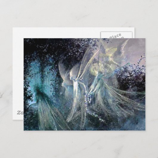 Blauwe fairies briefkaart (Voorkant / Achterkant)