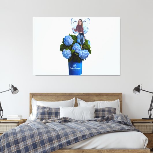 Blauwe Fairy Canvas Print (Insitu (Slaapkamer))