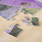 Blauwe familie foto Collage familienaam Legpuzzel (Zijkant)