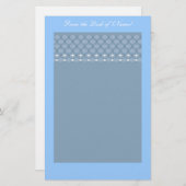 Blauwe Fancy banketbakkerij Briefpapier (Voorkant / Achterkant)