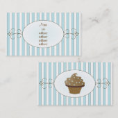 Blauwe Fancy Cake Visitekaartje (Voorkant / Achterkant)