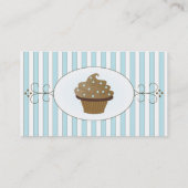 Blauwe Fancy Cake Visitekaartje (Achterkant)