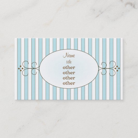 Blauwe Fancy Cake Visitekaartje (Voorkant)