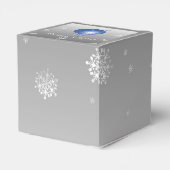 Blauwe Fancy kerstsierbox Bedankdoosjes (Achterkant)