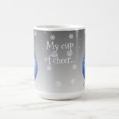 Blauwe Fancy kerstsierkoffie-Mok Koffiemok (Center)