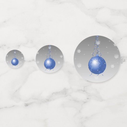 Blauwe Fancy kerstsiertafel-Confetti Confetti (Voorkanten)