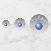 Blauwe Fancy kerstsiertafel-Confetti Confetti (Achterkanten)