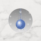 Blauwe Fancy kerstsiertafel-Confetti Confetti (Kleine voorkant)