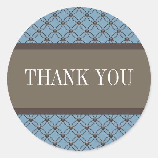 Blauwe Fancy vakken Hartelijk dank, Stickers (Voorkant)