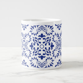 Blauwe fanfare grote koffiekop