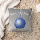Blauwe Fantasie Kerst Bal Kussen (Deken)