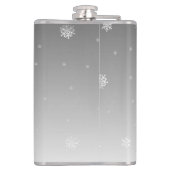 Blauwe fantasie kerstbalfles heupfles (Achterkant)