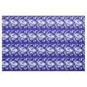 Blauwe fantasie stof (Yard (91,4 cm))