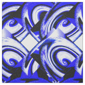 Blauwe fantasie stof (Swatch)
