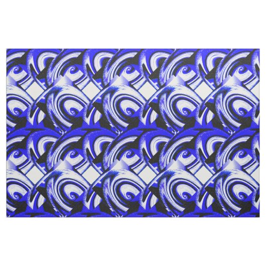 Blauwe fantasie stof (Fat Quarter)