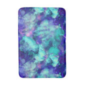 blauwe fantasie waterverven : badmat (Voorkant Verticaal)